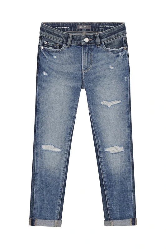 Girls Harper Boyfriend Jeans - Twilight Hour Distressed - Blossom & Lily