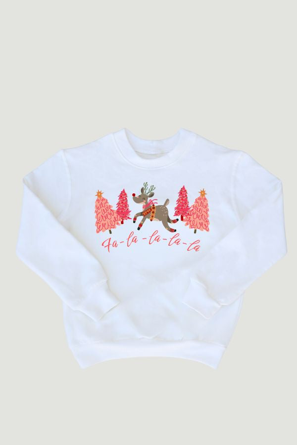Kids Fa-la-la Christmas Premium Graphic Sweatshirt
