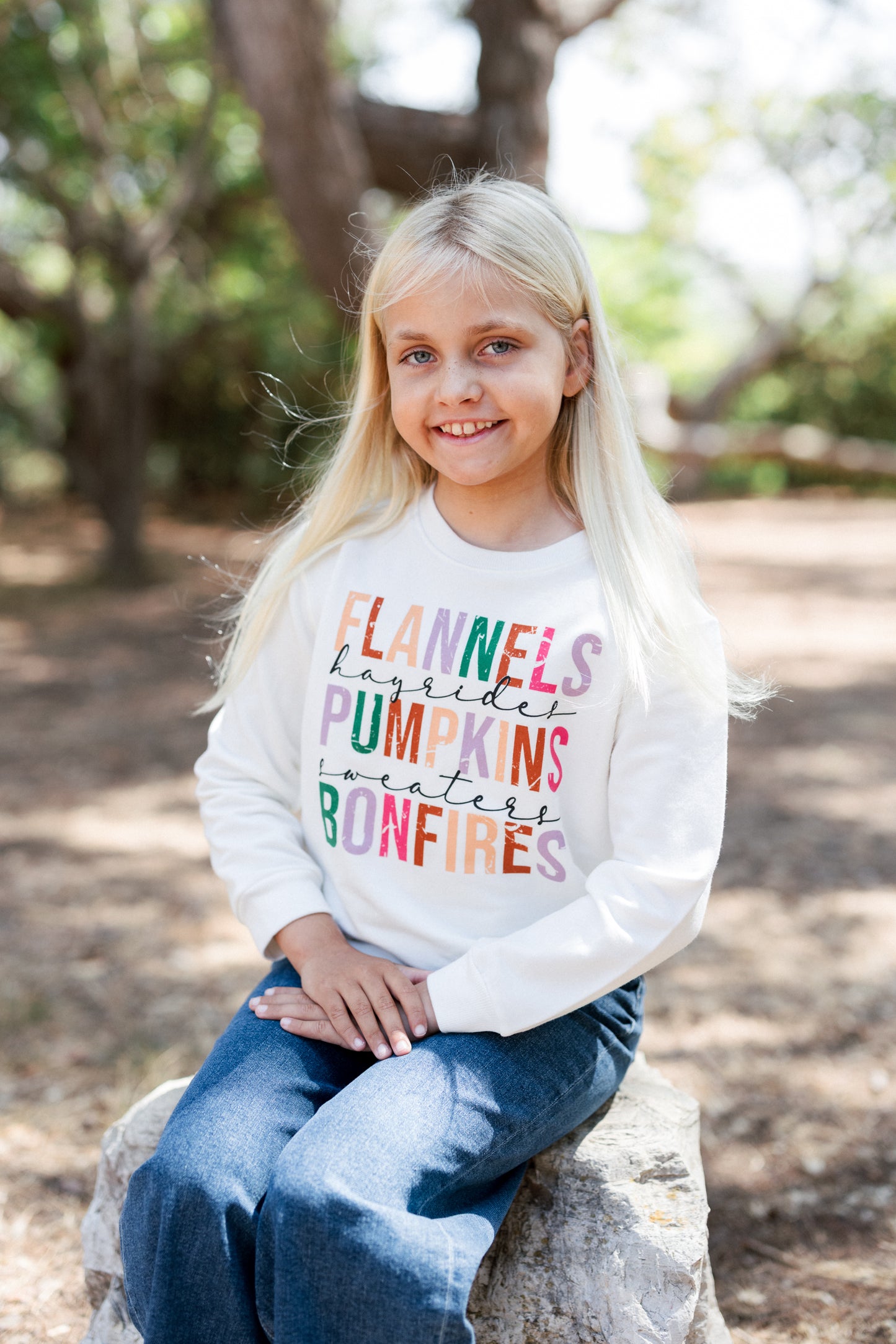 Girls Fall Graphic Sweatshirt