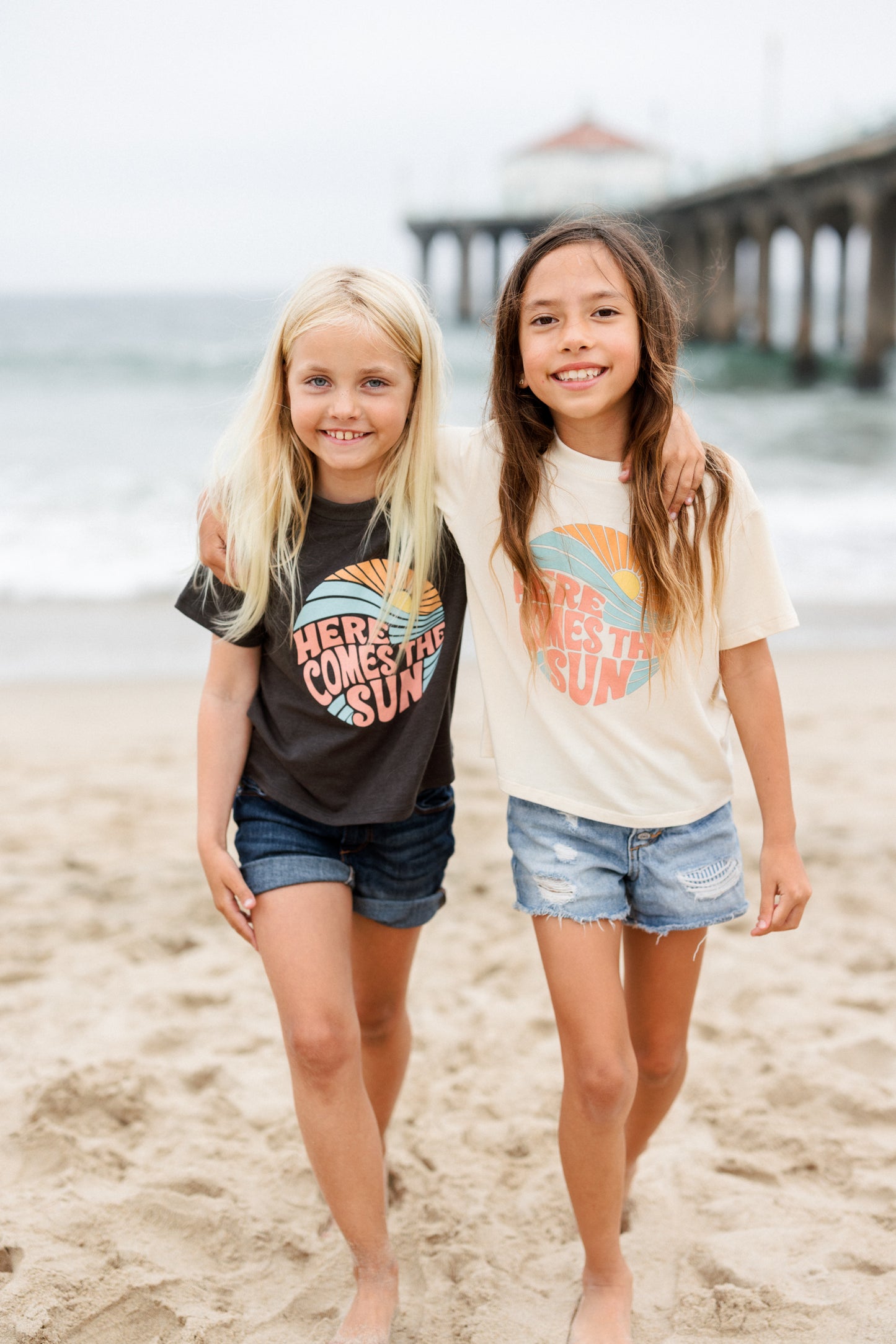Kids Here Comes The Sun Premium Graphic Tee