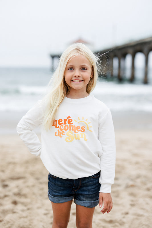 Kids Here Comes The Sun Premium Graphic Sweatshirt
