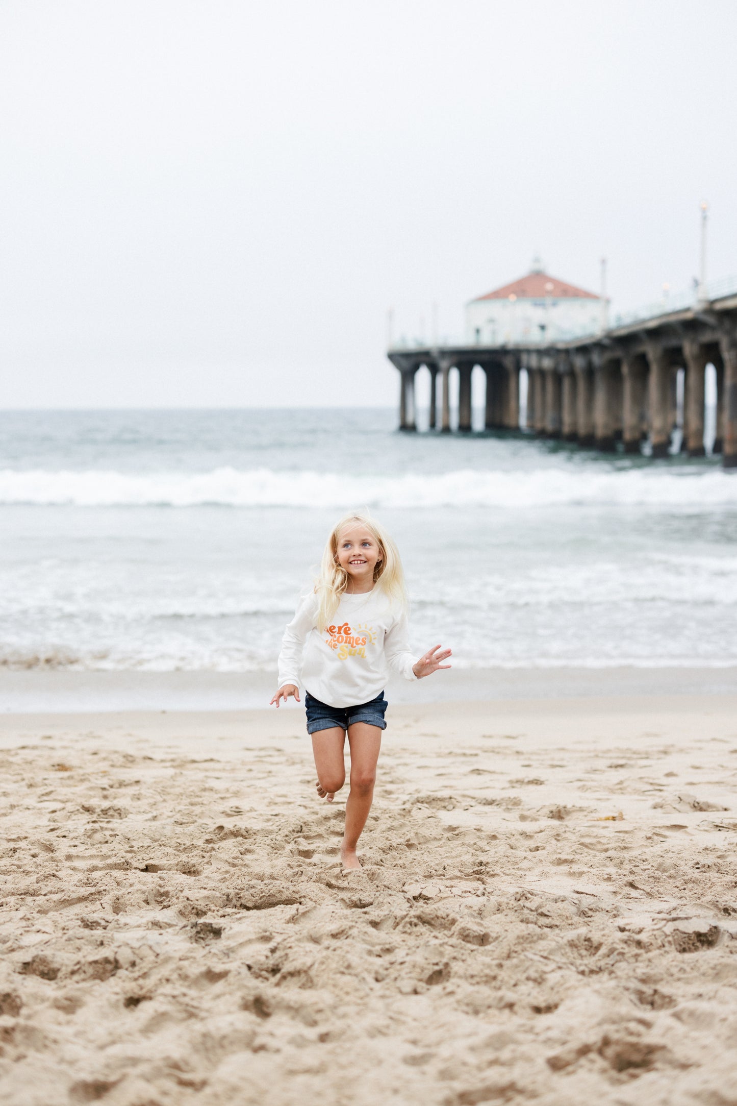 Kids Here Comes The Sun Premium Graphic Sweatshirt