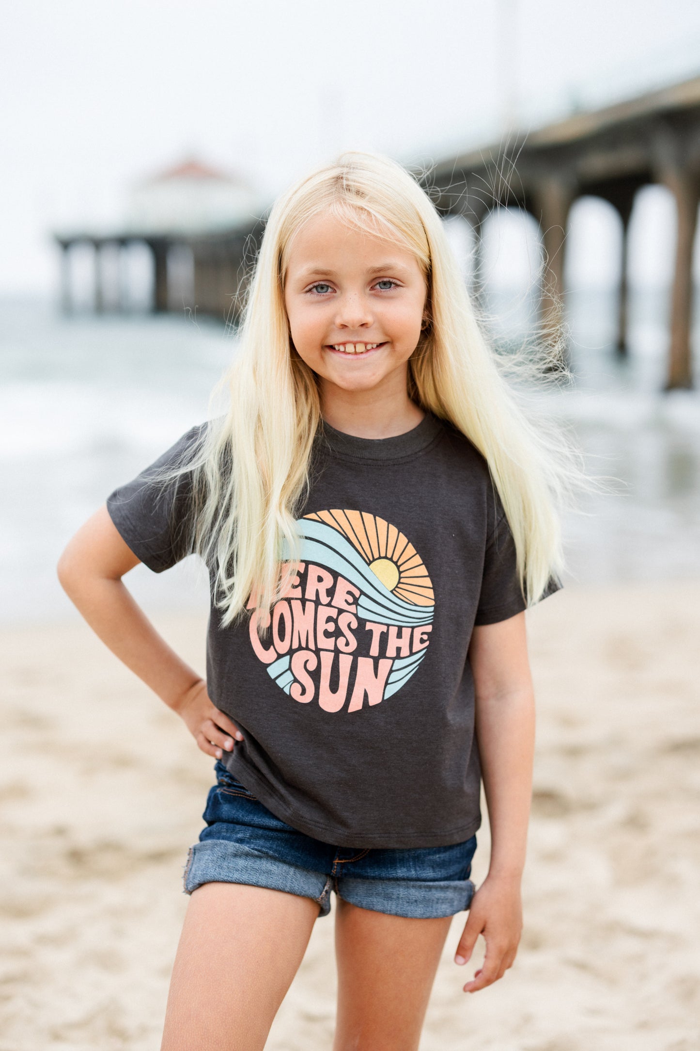 Kids Here Comes The Sun Premium Graphic Tee