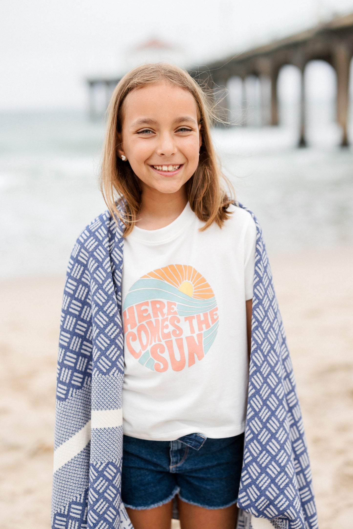 Kids Here Comes The Sun Premium Graphic Tee