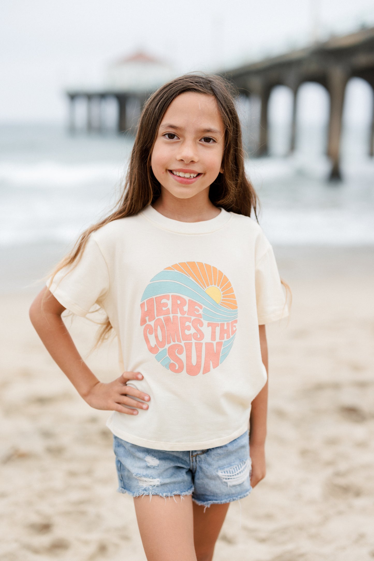 Kids Here Comes The Sun Premium Graphic Tee