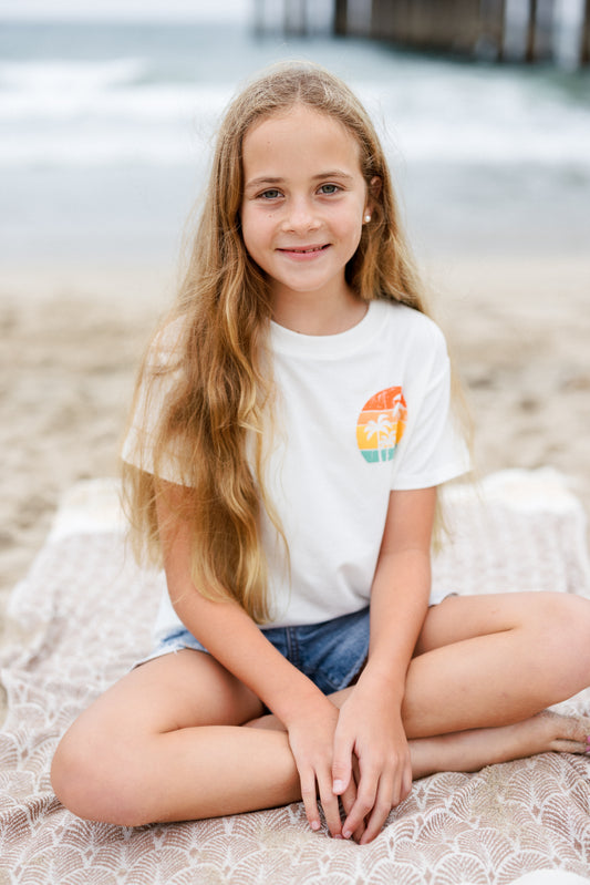 Kids Retro Palm Tree Premium Graphic Tee