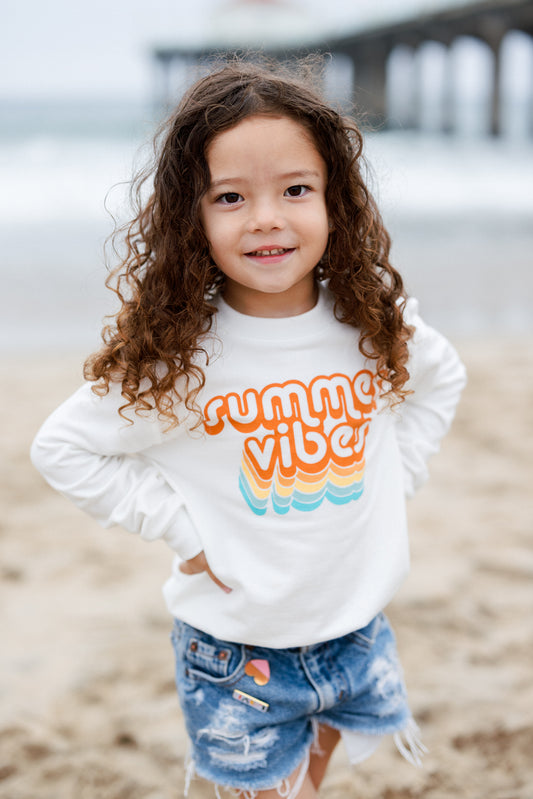Kids Summer Vibes Premium Graphic Sweatshirt