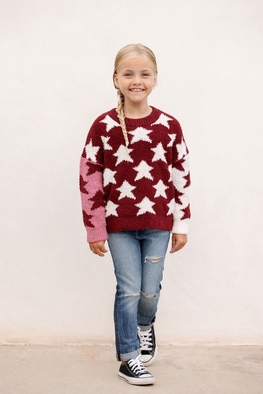 Girls Erin Fuzzy Sweater - Blossom & Lily