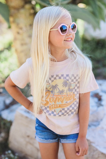 Kids Pink Polygon Sunglasses - Blossom & Lily