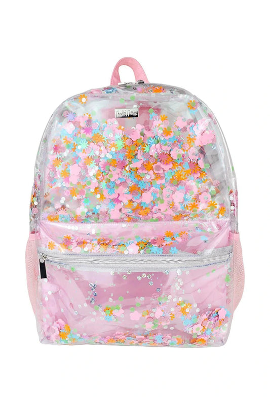 Flower Shop Confetti Clear Backpack