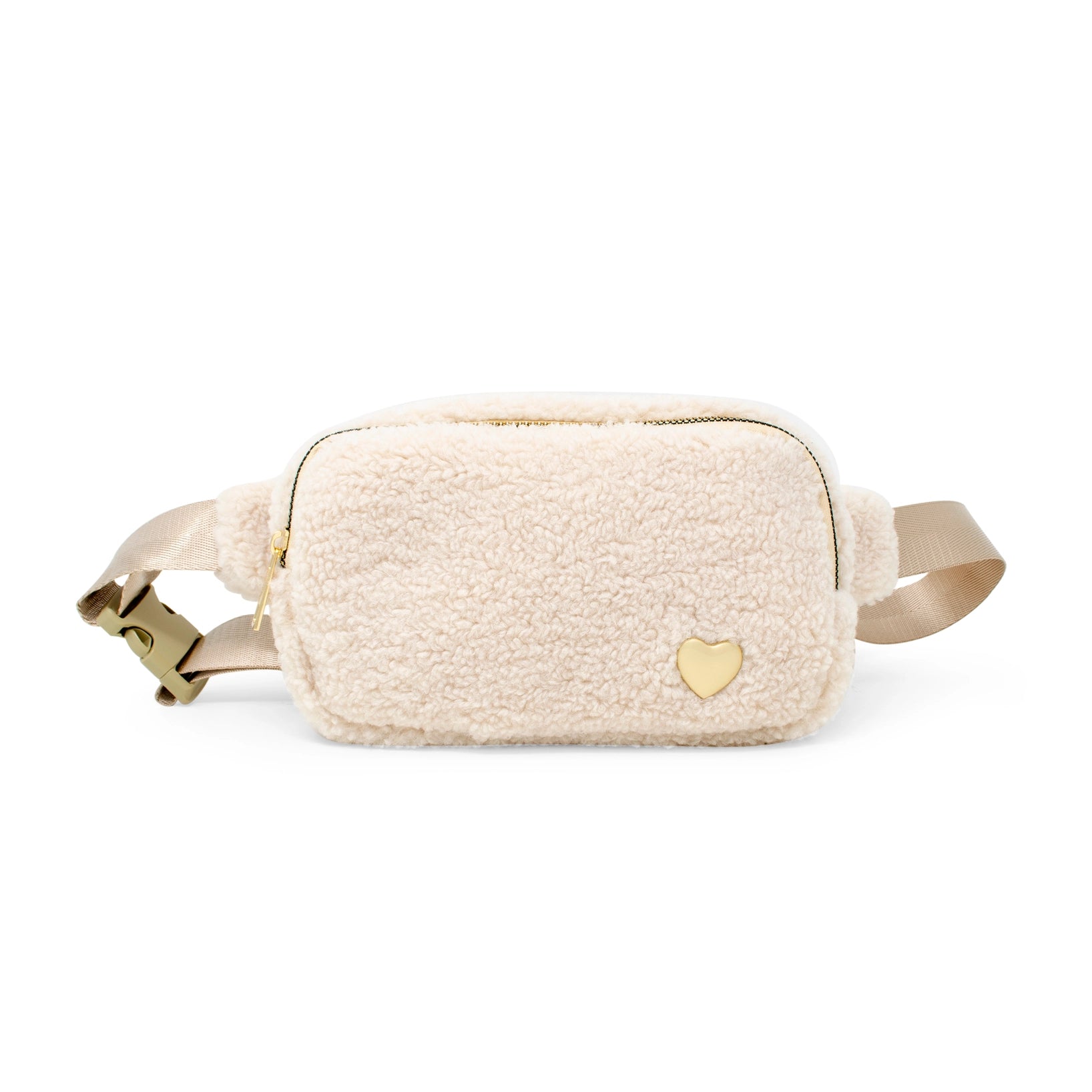 Kids Fuzzy Ivory Belt Bag