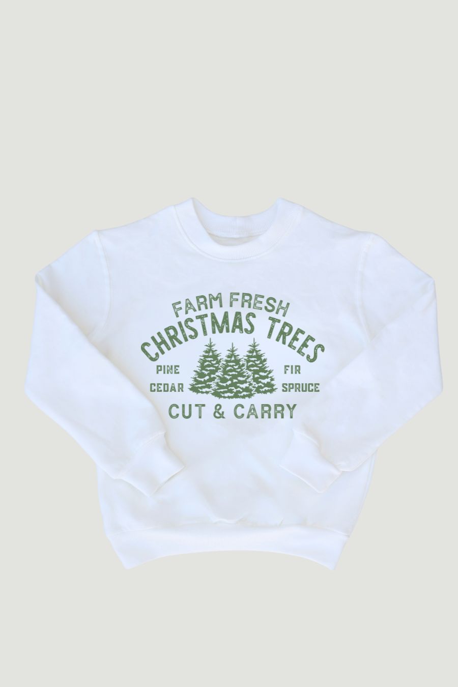 Kids Christmas Tree Farm Premium Graphic Sweatshirt