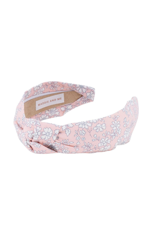 Pink Floral Knot Headband