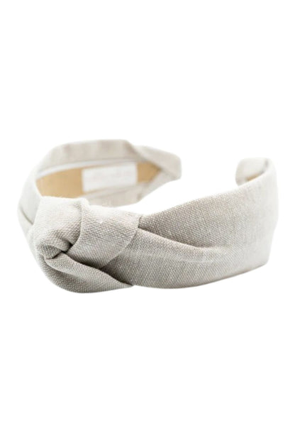 Solid Linen Knotted Headband