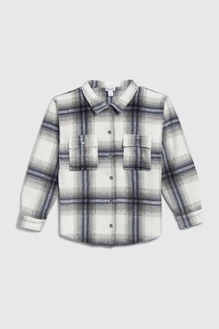 Girls Plaid Polar Fleece Shirt