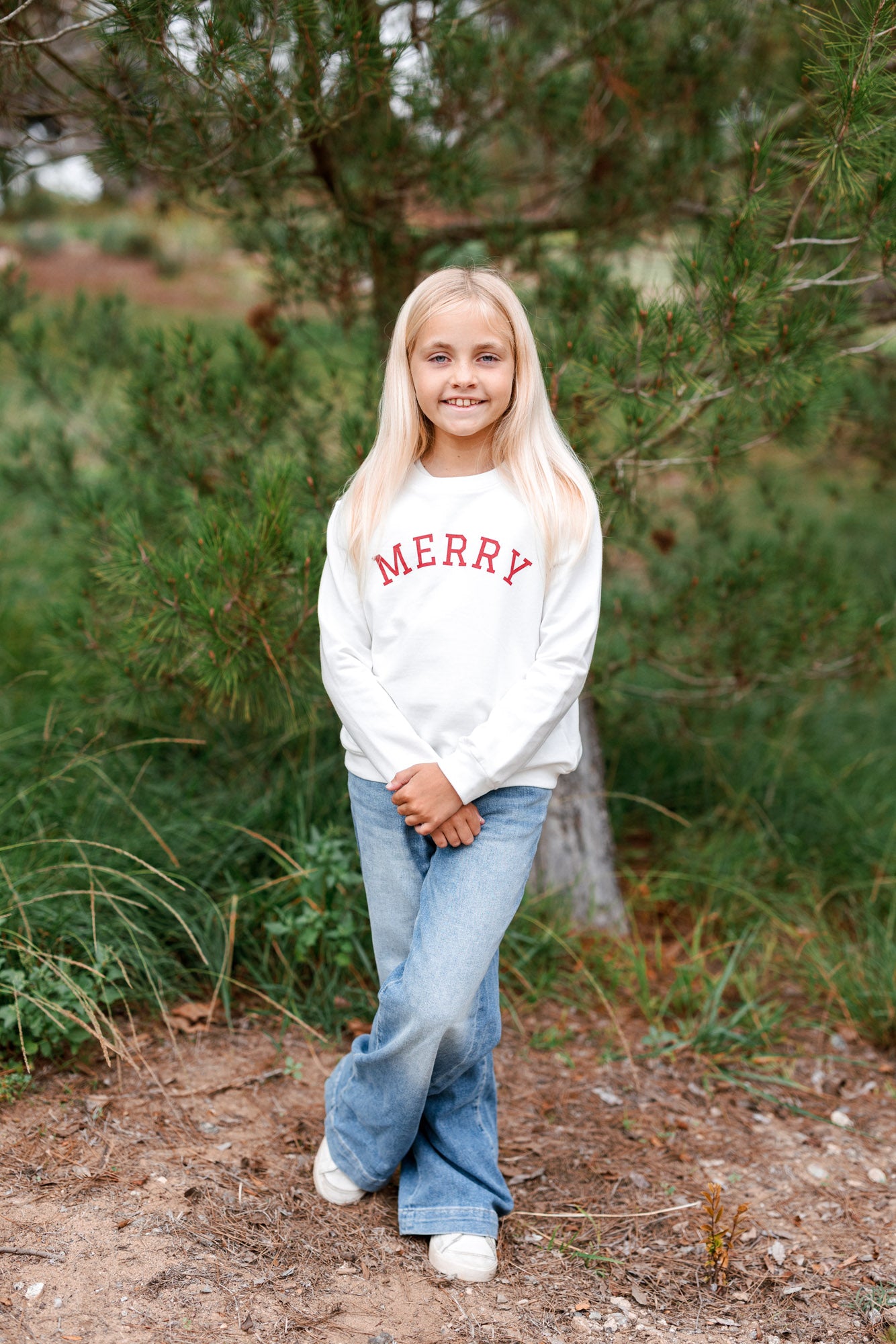 Kids Merry Christmas Premium Graphic Sweatshirt