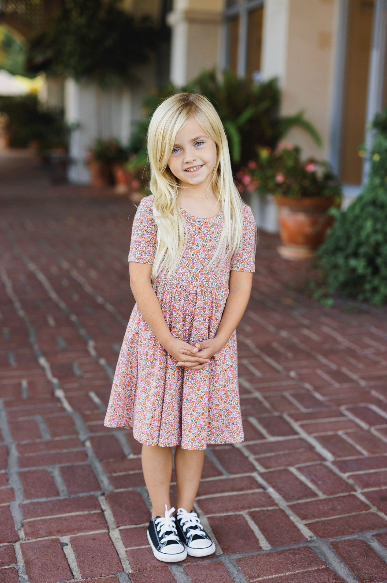 Short Sleeve Ballet Dress - Prim Floral