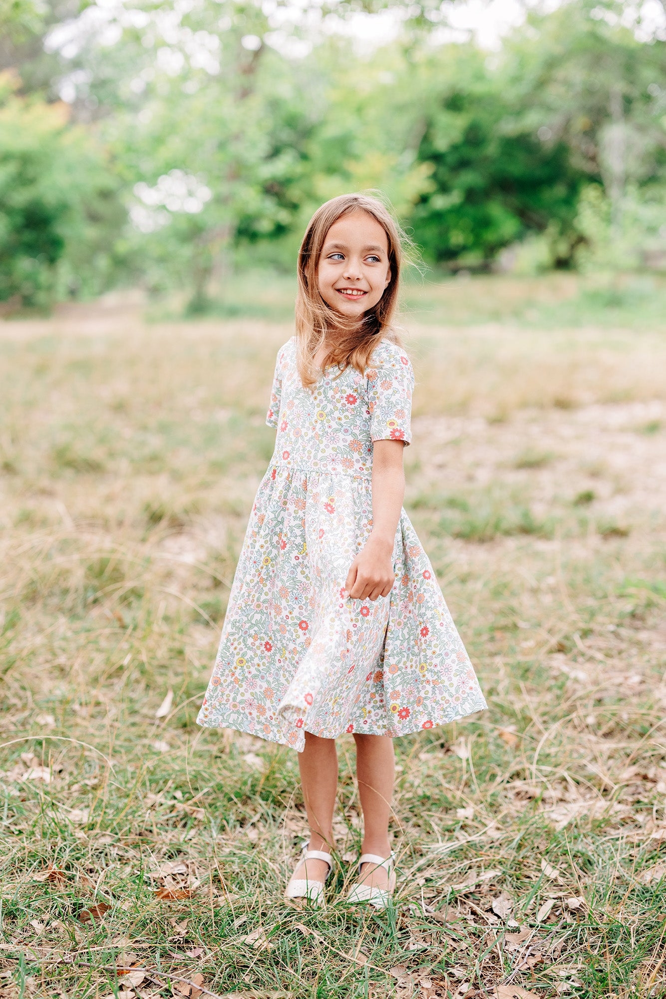 Short Sleeve Ballet Dress - Wild Floral