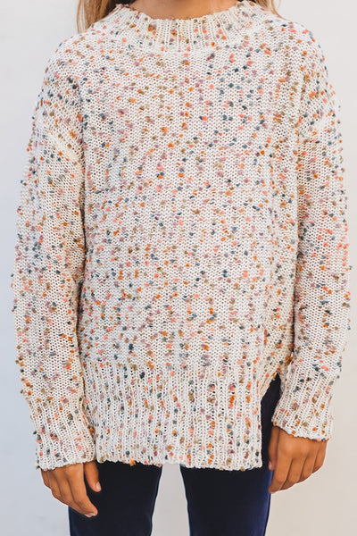 Girls Confetti Knit Sweater