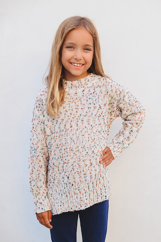 Girls Confetti Knit Sweater