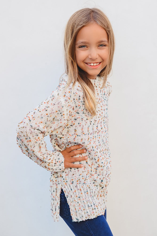 Girls Confetti Knit Sweater