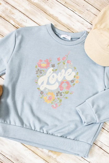 Kids GOD IS LOVE Floral Sweatshirt - Blossom & Lily