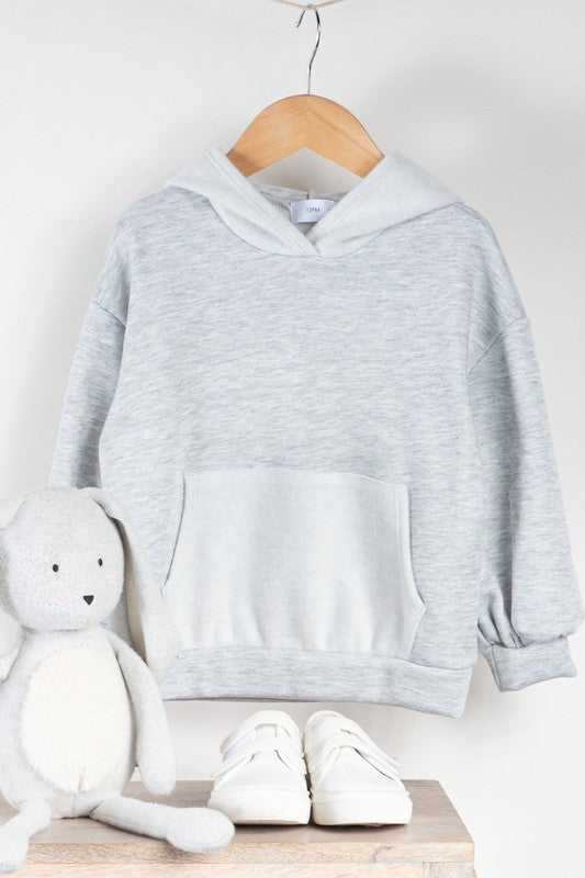 Kids Fleeced Solid Hoodie - Blossom & Lily