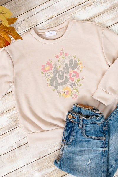 Kids GOD IS LOVE Floral Sweatshirt