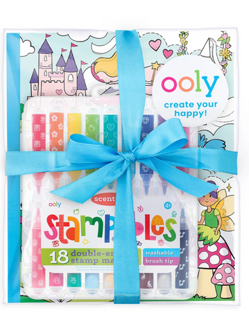 OOLY Princesses & Fairies Stampables Coloring Pack