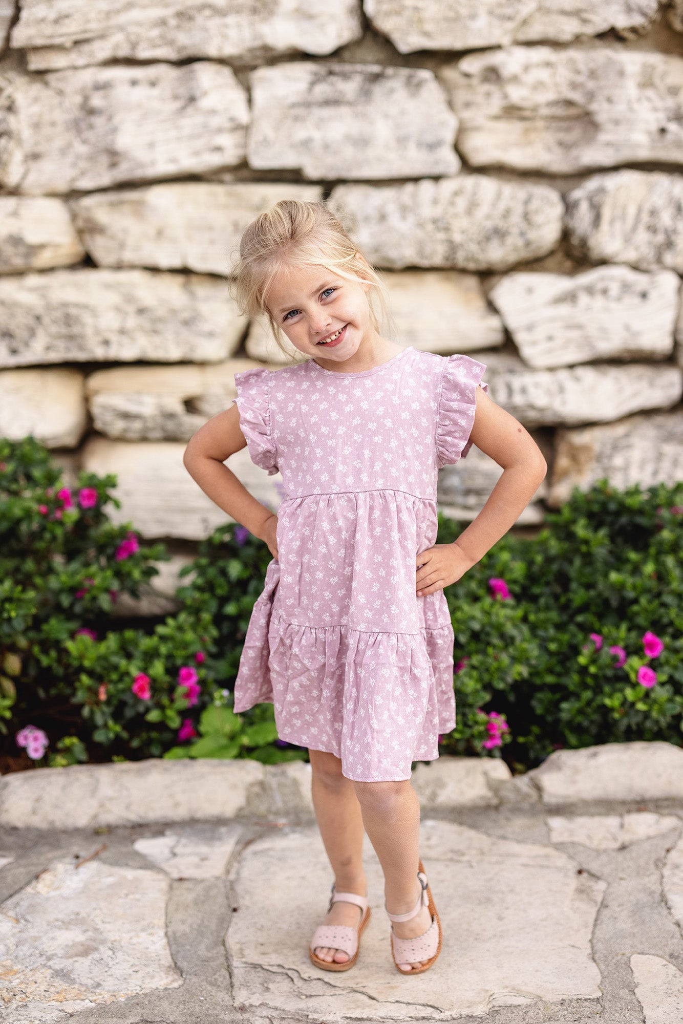 Kids Floral Sleeveless Dress