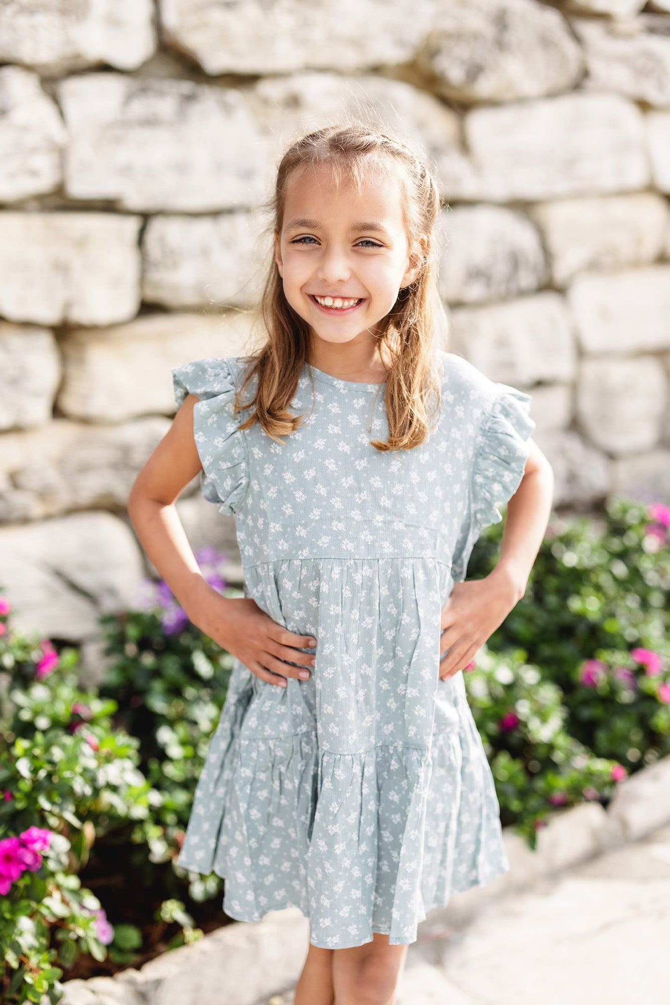 Kids Floral Sleeveless Dress