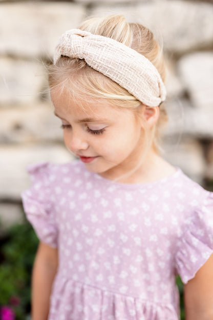 Kids Solid Tweed Knot Headband